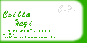 csilla hazi business card